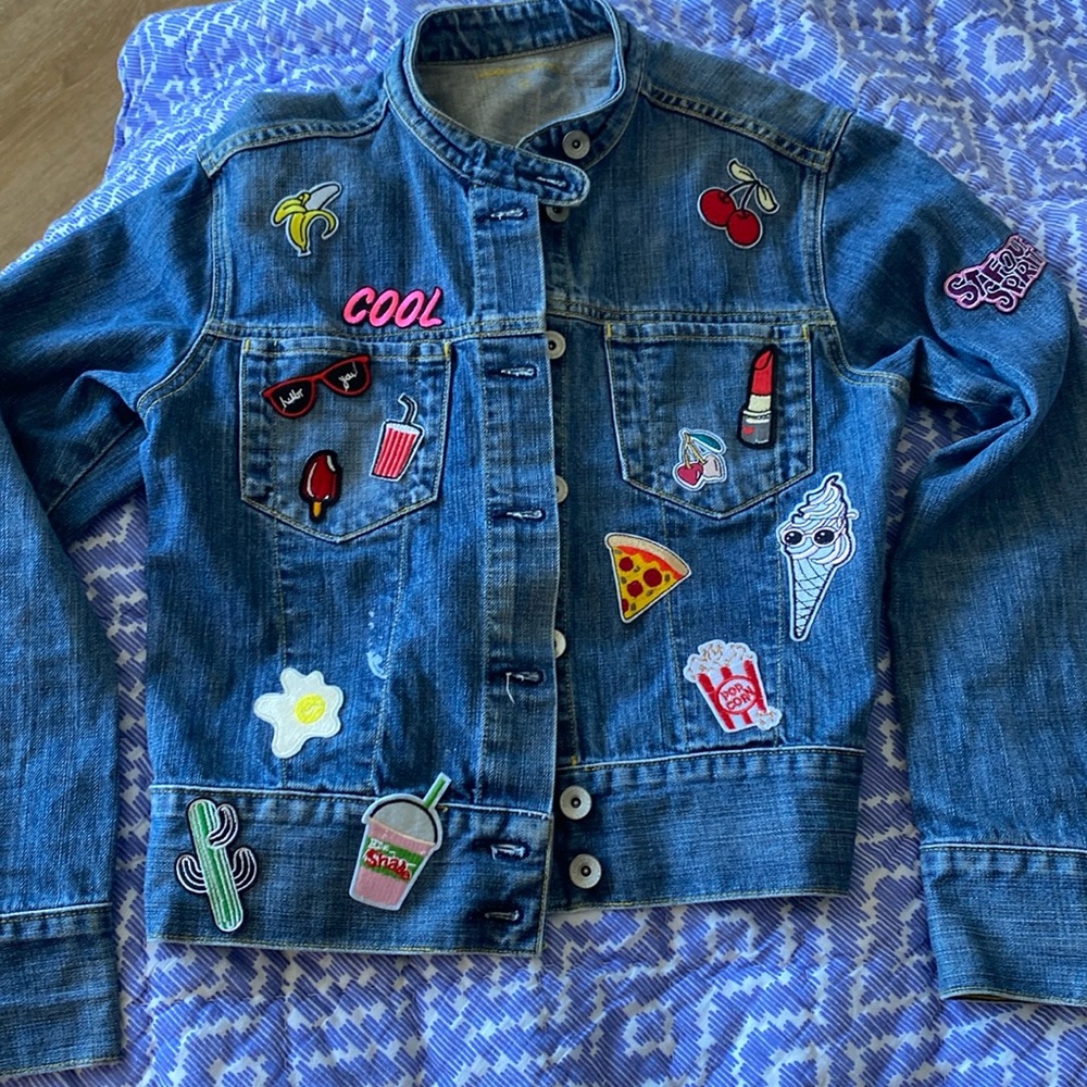 Vintage paper denim and cloth jeans jacket size 2/medium made in USA whimsical